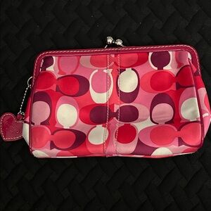Coach Pink Patterned Women's Clutch